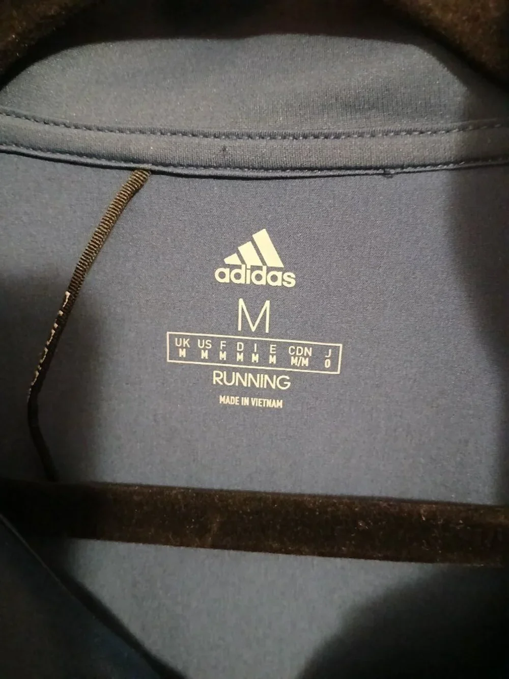 adidas Running Men's Wind/Rain Jacket, Size Medium - Blue, Zip Chest Pocket